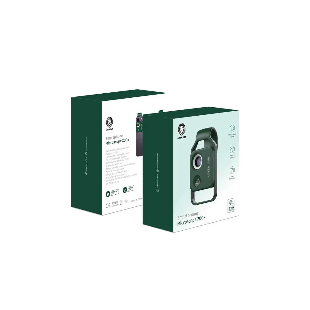 میکروسکوپ گوشی هوشمند گرین لاین مدل Green Lion Smartphone Microscope 200x GN200XMICS