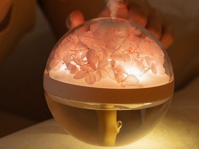 دستگاه بخور، خوشبوکننده هوا و چراغ خواب طرح گل رانمِی Runmei LLD-J225 eternal flower humidifier