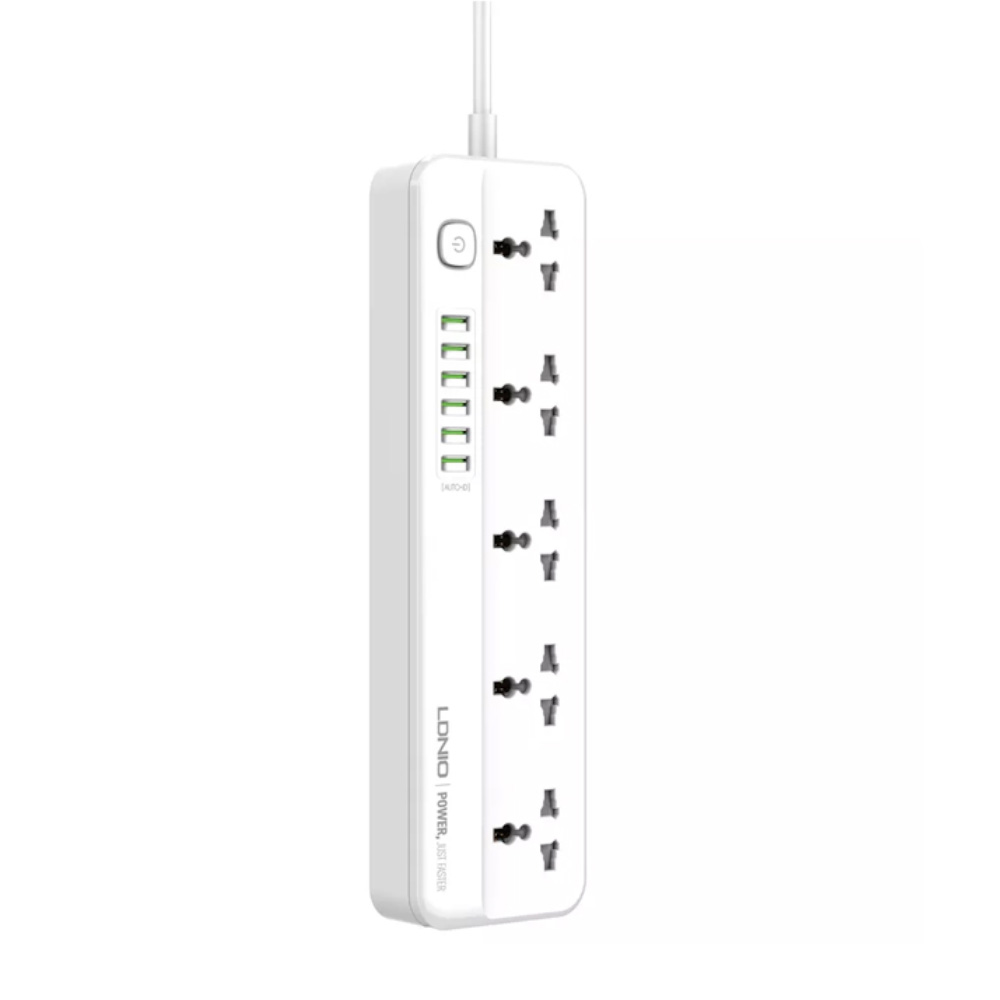 چند راهی برق و شارژر دارای 6 پورت USB الدینیو LDNIO SC5614