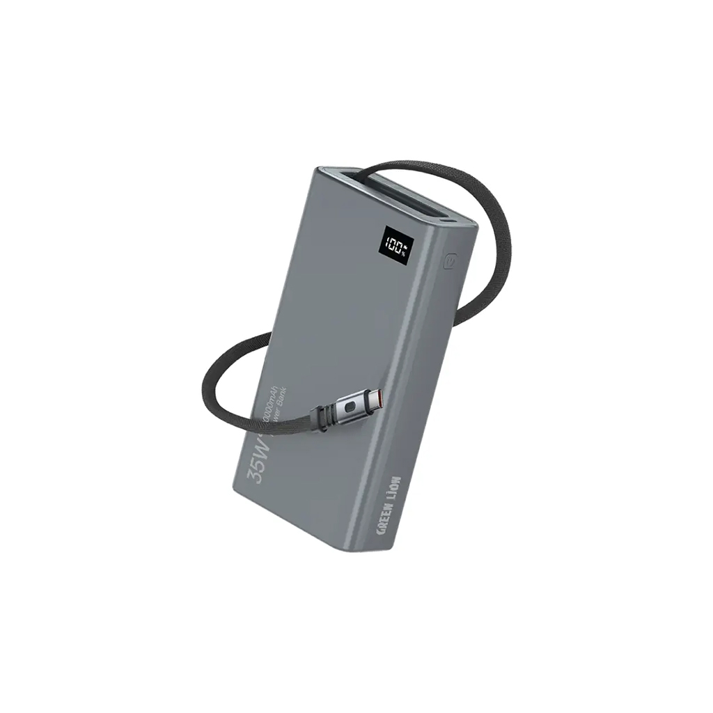 پاور بانک گرین لاین Green Lion GNRET35W20 Retractable 35W 20000mAh Power Bank