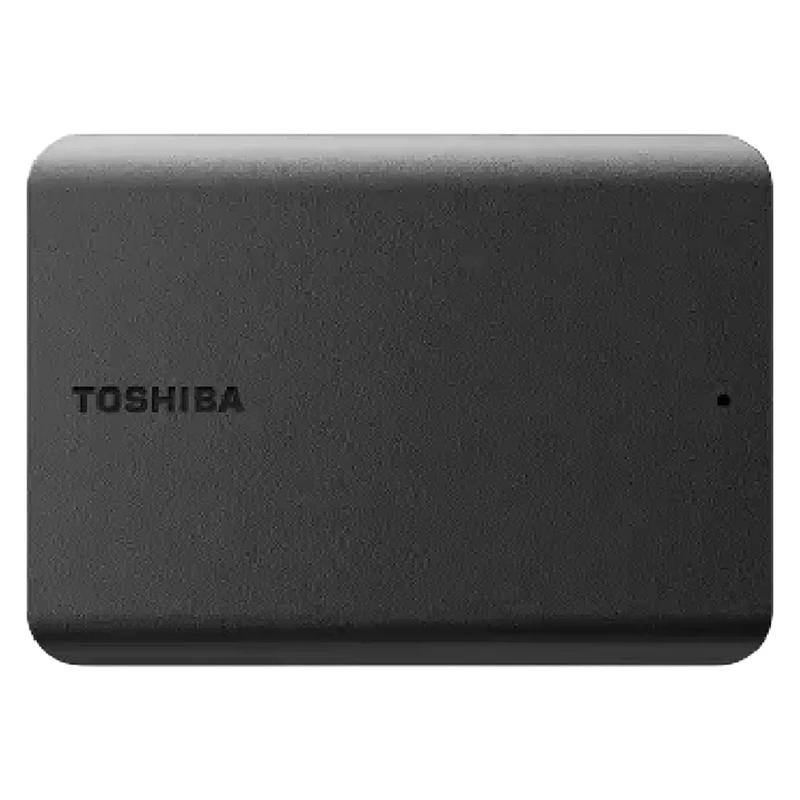 هارد اکسترنال توشیبا مدل Canvio Basics با ظرفیت چهار ترابایت دارای رابط USB Type-A 3.0، سازگار با کامپیوتر و لپ‌تاپ (ویندوز و مک)، گوشی موبایل، تبلت، با سرعت چرخش 5400 دور در دقیقه، مقاوم در برابر خط و خش، دارای نشانگر LED