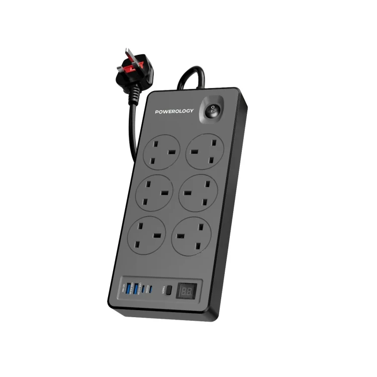 چندراهی برق هوشمند تایمر دار پاورولوژی مدل PWCUQC046BK