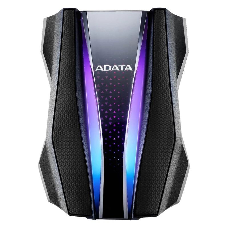 هارد اکسترنال ای دیتا مدل HD770G با ظرفیت دو ترابایت دارای رابط USB Type-A 3.2، سازگار با گوشی موبایل، تبلت، کامپیوتر و لپ‌تاپ (ویندوز و مک)، با سرعت چرخش 5400 دور در دقیقه، مقاوم در برابر نفوذ گرد و غبار، مقاوم در برابر ضربه، خط و خش، دارای نشانگر LED
