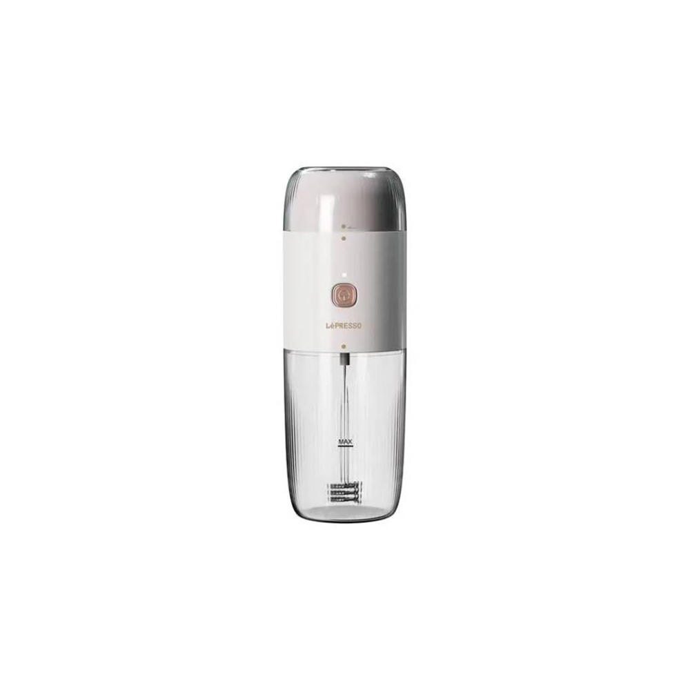 دستگاه دوکاره فوم ساز شیر و آسیاب قهوه لپرسو LePresso LPMFGRWH 2IN1 portable milk frother