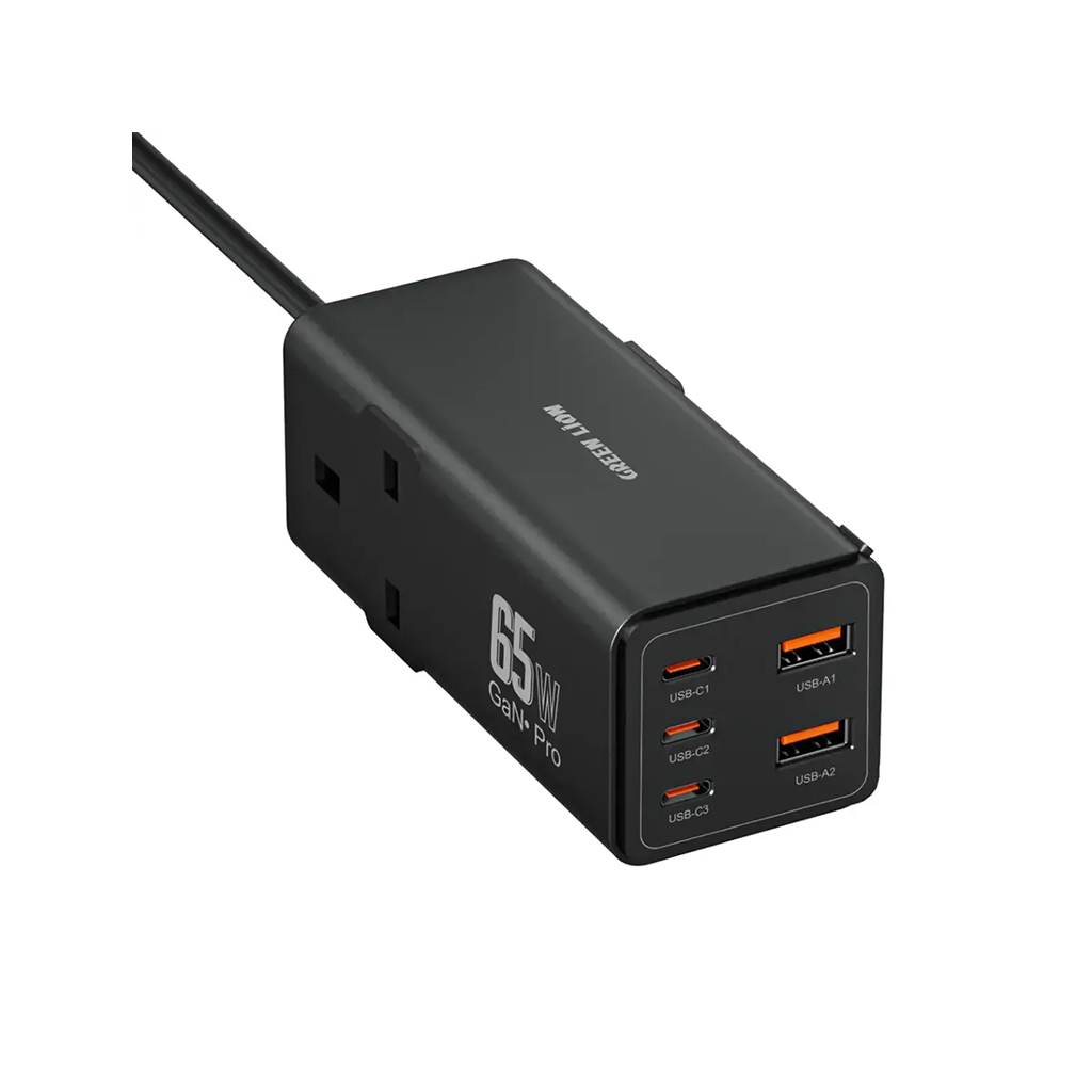 هاب شارژر گرین لاین Green Lion GN7N1G65PST 7 In 1 GaN 65W Power Strip