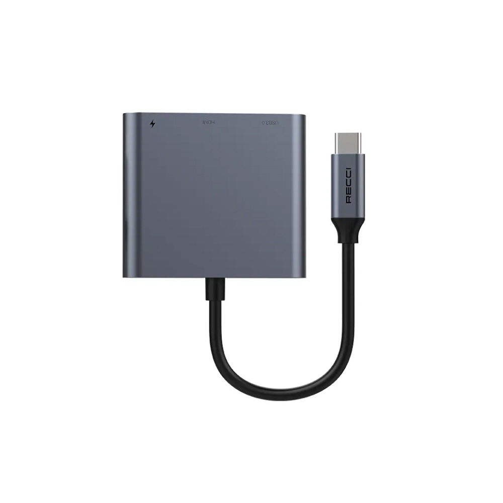 هاب 3 در 1 تایپ سی رچی مدل Recci 3 in 1 Hub RH05