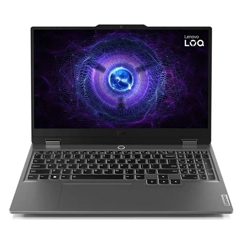 لپ‌تاپ لنوو مدل LOQ 15IRX9 با پردازنده Core i7-13650HX و گرافیک RTX4050 6GB، رم DDR5 24GB با فرکانس 4800MHz، حافظه SSD با ظرفیت 512GB، نمایشگر 15.6 اینچ IPS با وضوح Full HD و نرخ به‌روزرسانی 144Hz، دارای نور پس‌زمینه کیبورد