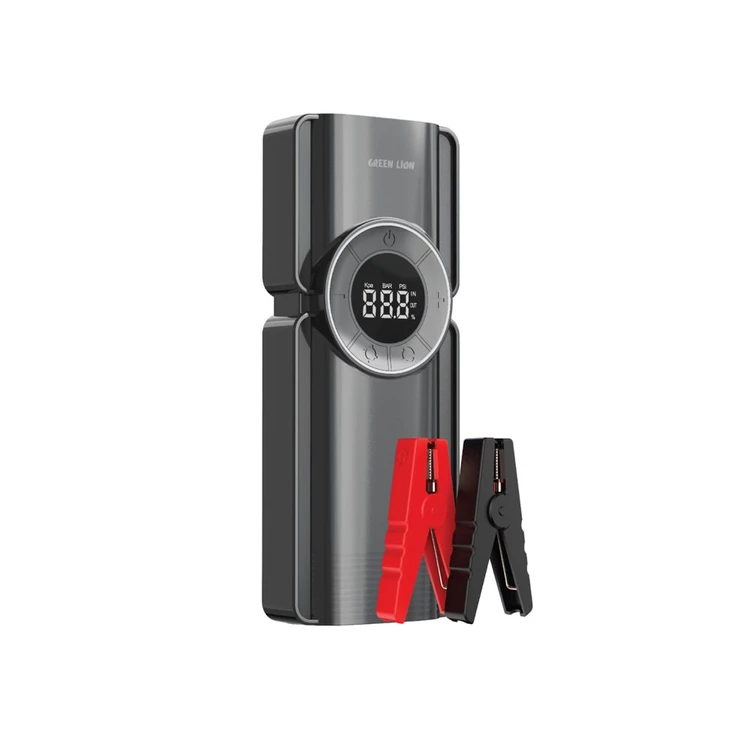 جامپ استارتر 10000 میلی آمپر با پمپ باد و نمایشگر دیجیتال مدل Green Lion Portable Jump Starter
