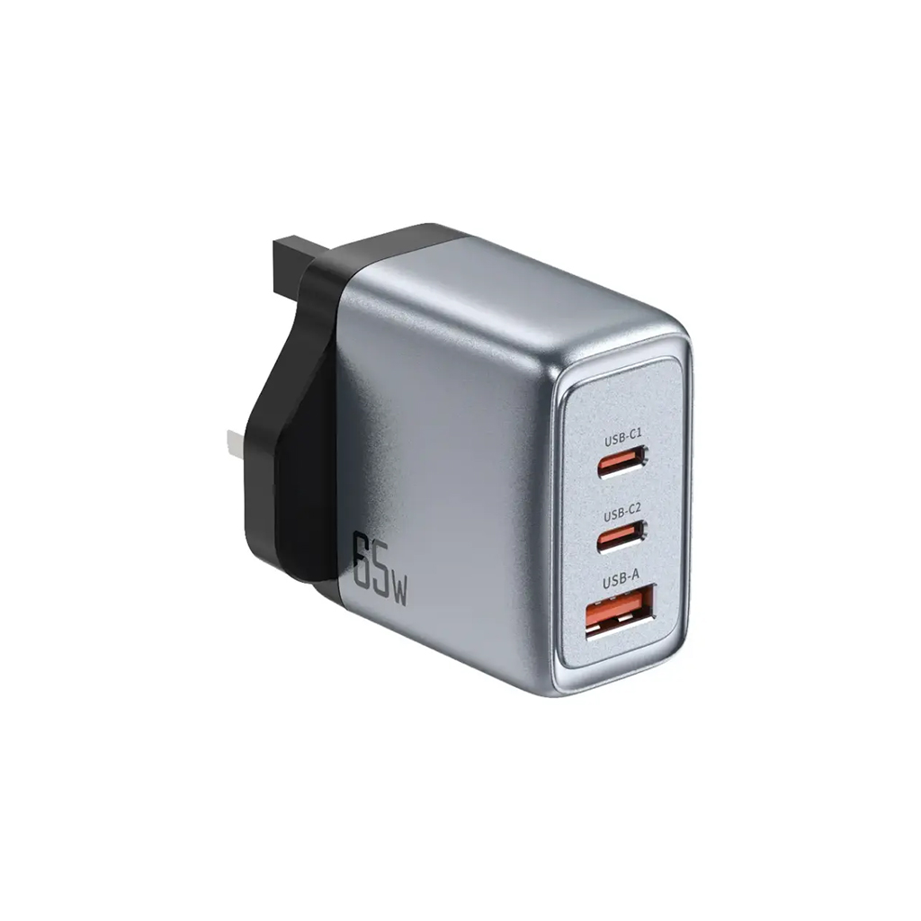 شارژر دیواری گرین لاین Green Lion GNGAN65WUK GaN Premium UK Plug Wall Charger 65W