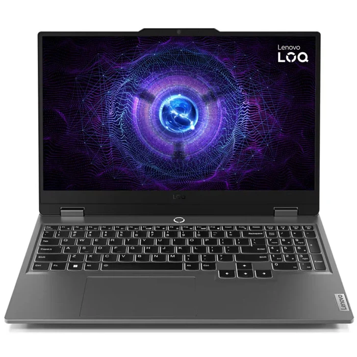 لپ‌تاپ لنوو مدل LOQ 15IRX9 با پردازنده Core i7-13650HX و گرافیک RTX4050 6GB، رم DDR5 16GB با فرکانس 4800MHz، حافظه SSD با ظرفیت 512GB، نمایشگر 15.6 اینچ IPS با وضوح FHD و نرخ به‌روزرسانی 144 هرتز، دارای نور پس‌زمینه کیبورد