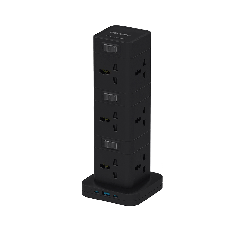 هاب و مبدل پرودو مدل Porodo FWCH042 socket tower 3M