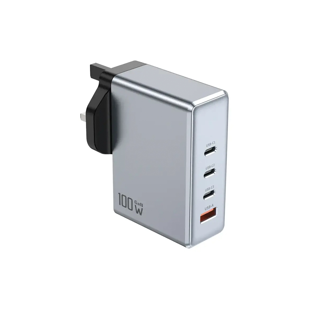 شارژر گرین لاین مدل Green Lion GNGAN100WUKGY GaN Premium Wall Charger 100W